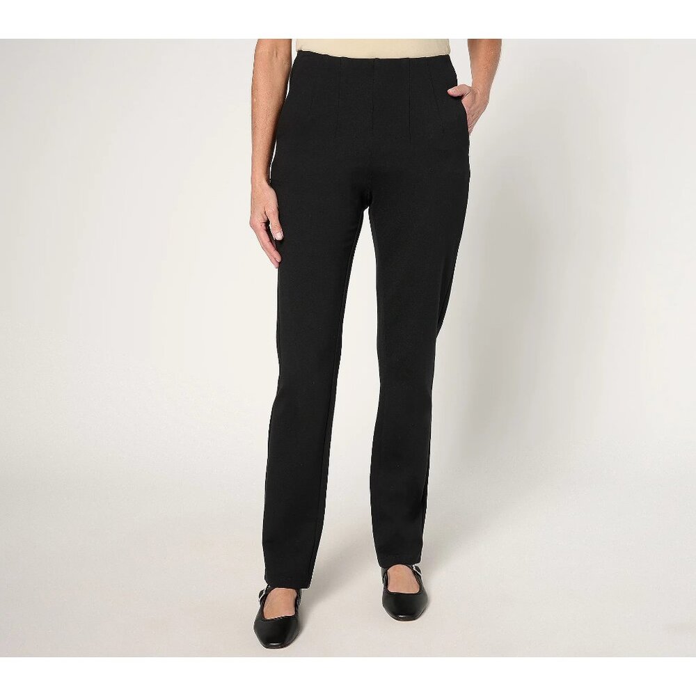 Belle by Kim Gravel Petite Ponte Hollywood Waist Full Length Pants Size 16P Work
